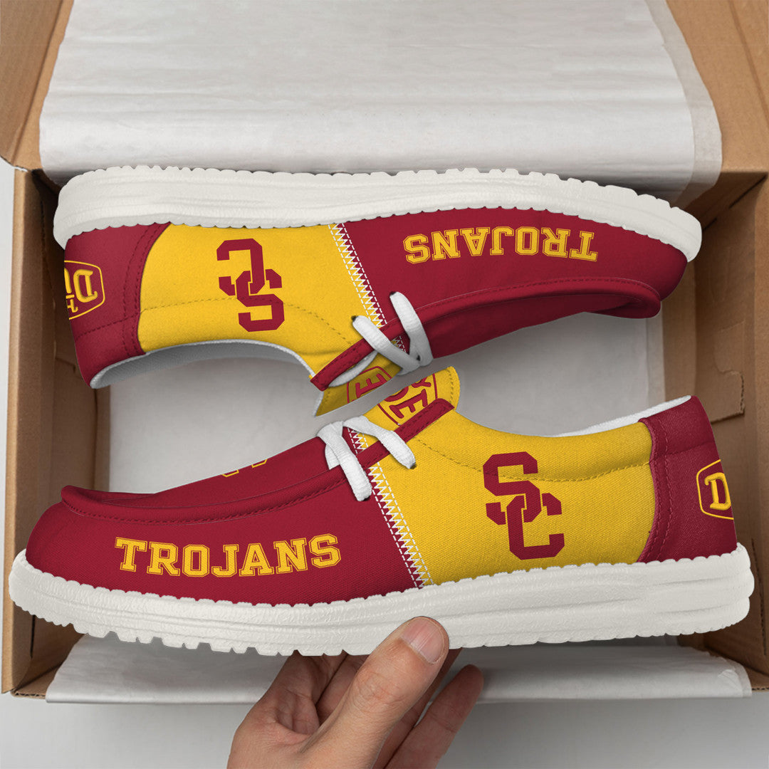 NCAA 34 USC Trojans Football Hey Dude Canvas Loafer Shoes