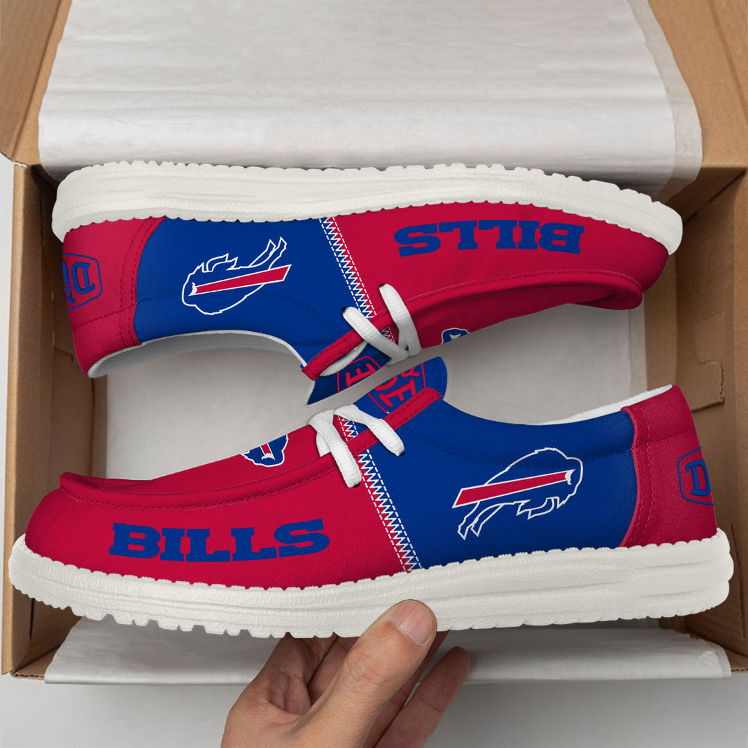 04 Buffalo Bills Football Hey Dude Canvas Loafer Shoes