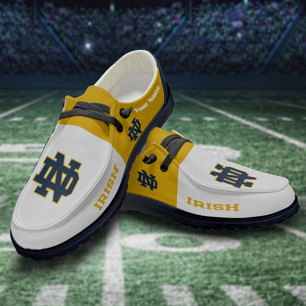 Notre Dame Fighting Irish Hey Dude Shoes - Custom name