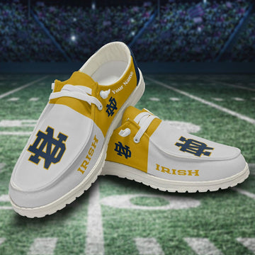 Notre Dame Fighting Irish Hey Dude Shoes - Custom name