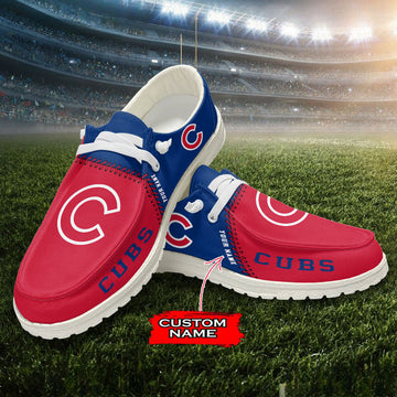 Nordmerch Chicago Cubs MLB Personalized Hey Dude Sports Shoes – Custom Name Design Perfect Gift For Fans - NordMerch - MCK Sporting Sh