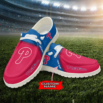 Nordmerch Philadelphia Phillies MLB Personalized Hey Dude Sports Shoes – Custom Name Design Perfect Gift For Fans - NordMerch - MCK Sporting Sh