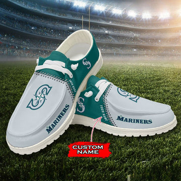 Nordmerch Seattle Mariners MLB Personalized Hey Dude Sports Shoes – Custom Name Design Perfect Gift For Fans - NordMerch - MCK Sporting Sh