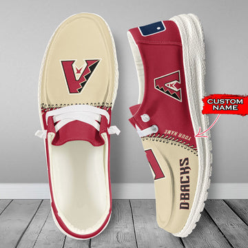 Nordmerch Arizona Diamondbacks MLB Personalized Hey Dude Sports Shoes – Custom Name Design Perfect Gift For Fans - NordMerch - MCK Sporting Sh