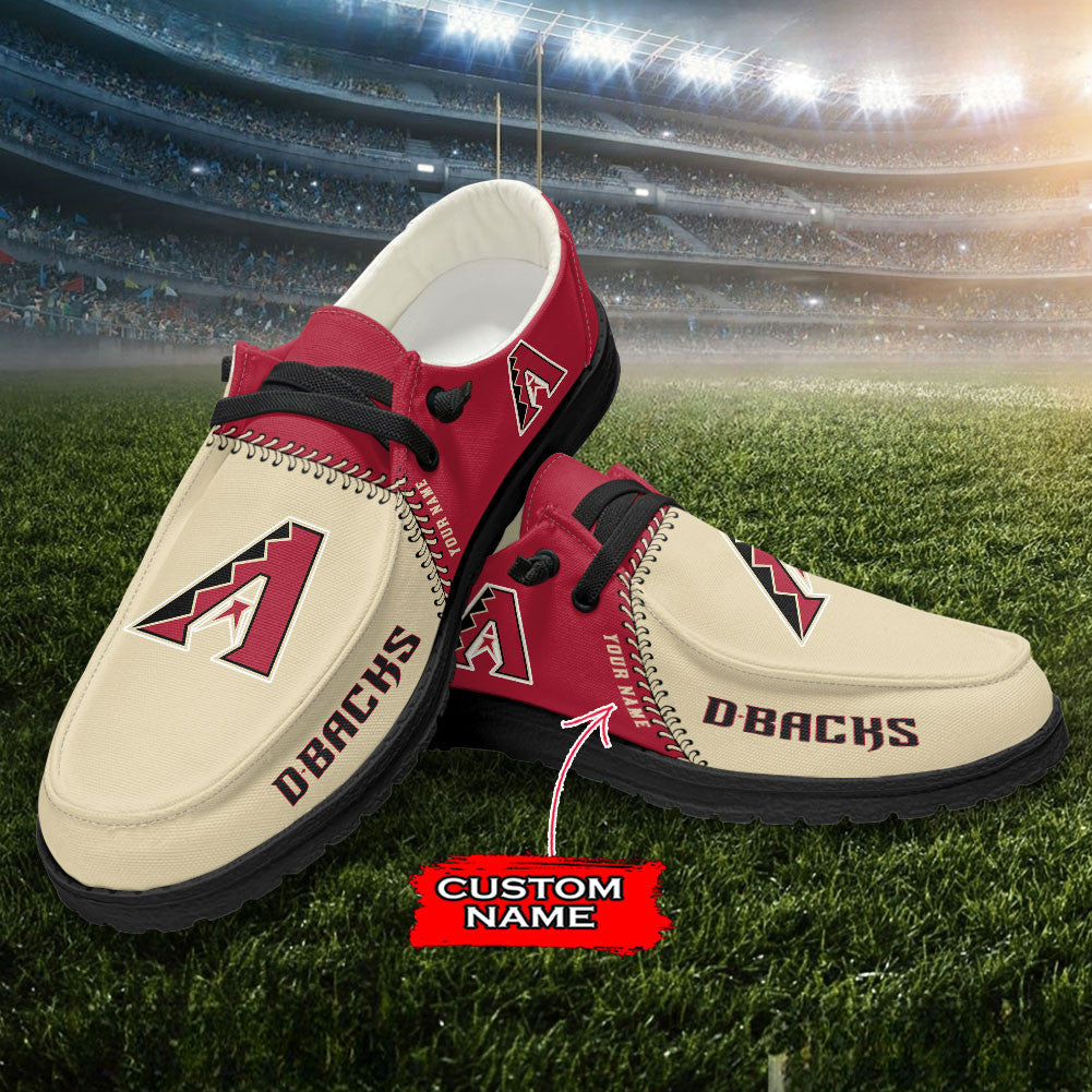 Nordmerch Arizona Diamondbacks MLB Personalized Hey Dude Sports Shoes – Custom Name Design Perfect Gift For Fans - NordMerch - MCK Sporting Sh
