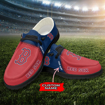 Nordmerch Boston Red Sox MLB Personalized Hey Dude Sports Shoes – Custom Name Design Perfect Gift For Fans - NordMerch - MCK Sporting Sh