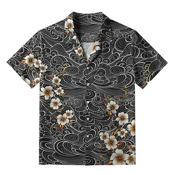 Personality fashion  Floral Whirl Aloha Hawaiian Shirt