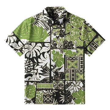 Personality fashion  Tropical Plant Button-up Shirt