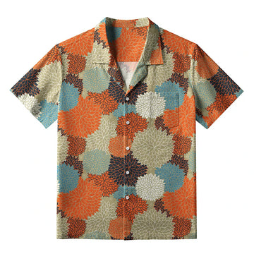 Personality fashion  Autumn Flower Symphony Aloha Hawaiian Shirt