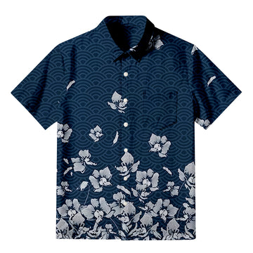 Personality fashionFalling Petals Aloha Button-up Shirt