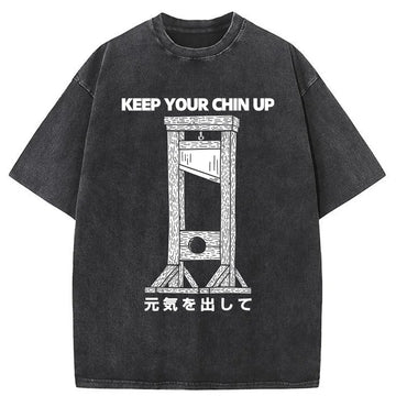 Personality fashion Keep Your Chin Up Washed T-Shirt