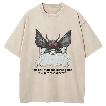 Personality fashion Mothman in Bed Washed T-Shirt