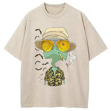 Personality fashion On Vacation Washed T-Shirt