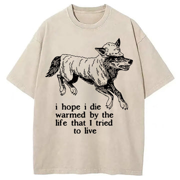 Personality fashion A Wolf In Sheep Washed T-Shirt
