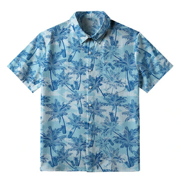Personality fashion  Tropical Palm Button-up Shirt