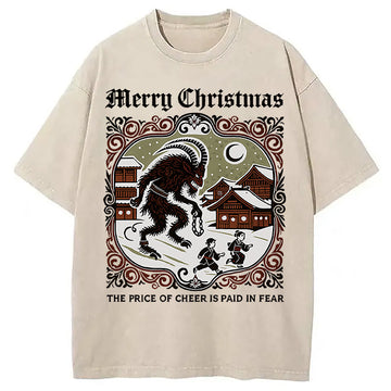 Personality fashion The Price of Cheer is Paid in Fear Washed T-Shirt
