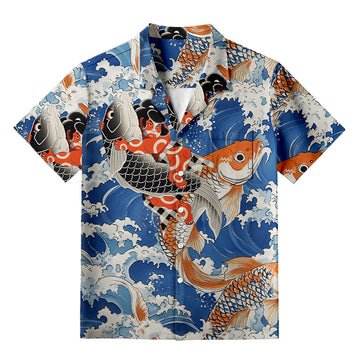 Personality fashionSumo Wrestler Holding A Koi Aloha Hawaiian Shirt