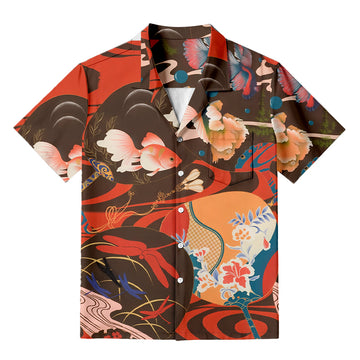 Personality fashionFishes of Flowing Water Hawaiian Shirt
