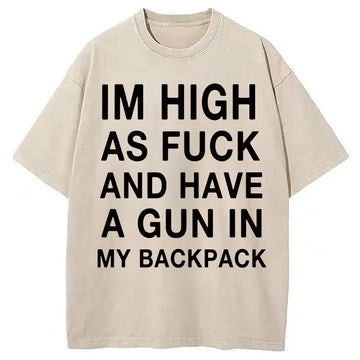 Personality fashion Im High Washed T-Shirt