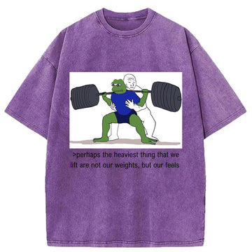 Personality fashion Pepe The Frog Washed T-Shirt