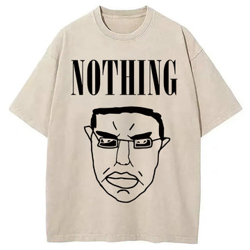 Personality fashion Nothing Ever Happens Washed T-Shirt