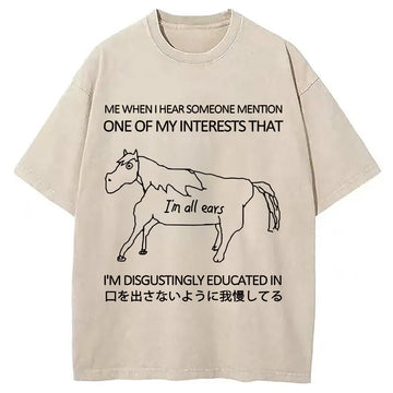 Personality fashion I Immediately Felt Energized Washed T-Shirt