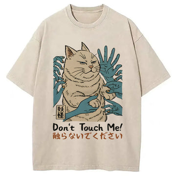 Personality fashion Dont Touch Me Washed T-Shirt