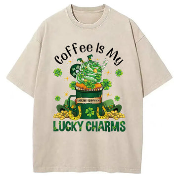 Personality fashion St Patrick's Latte Washed T-Shirt