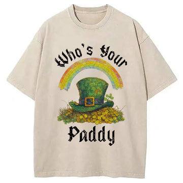 Personality fashion Funny St Patricks Day Washed T-Shirt