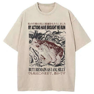 Personality fashion My Actions Brought Me Ruin Vintage Washed T-Shirt