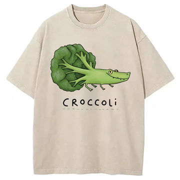 Personality fashion Croccoli Washed T-Shirt