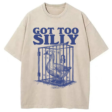 Personality fashion Got Too Silly Washed T-Shirt
