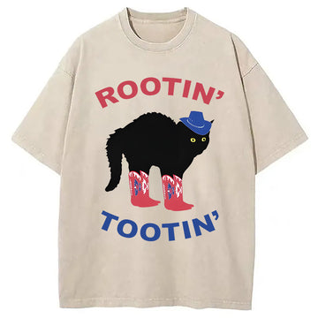 Personality fashion Rootin Tootin Washed T-Shirt