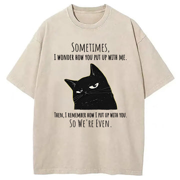 Personality fashion A World Of Mutual Tolerance Washed T-Shirt
