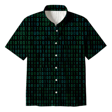 Binary Computer Button Up Pocket Shirt