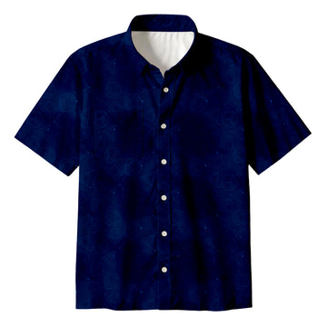 Personality fashionSpace RPG Dice Blue Button Up Pocket Shirt