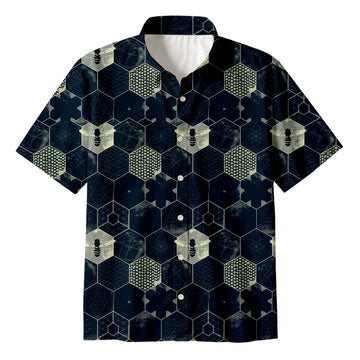 Personality fashionThe Beauty of Mathematics Geometric Figures Button Up Pocket Shirt