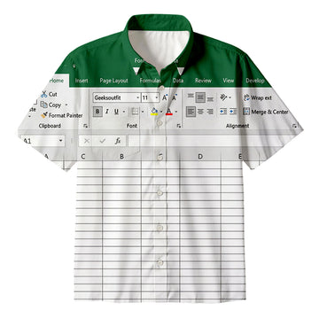 Personality fashionExcel Funny Work Button Up Pocket Shirt