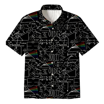 Personality fashionPhysics Notes Button Up Pocket Shirt