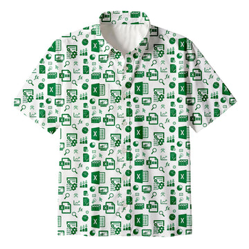 Personality fashionSpreadsheet Chic Button Up Pocket Shirt