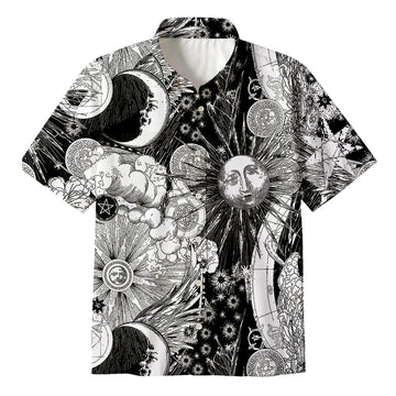Personality fashion2001 Science Button Up Pocket Shirt