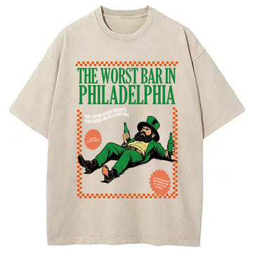 Personality fashion Paddys Irish Pub St. Patrick's Day Washed T-Shirt