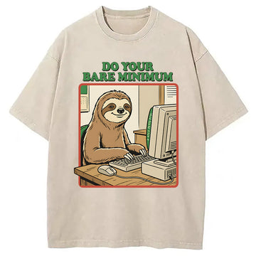 Personality fashion Do Your Bare Minimum Washed T-Shirt
