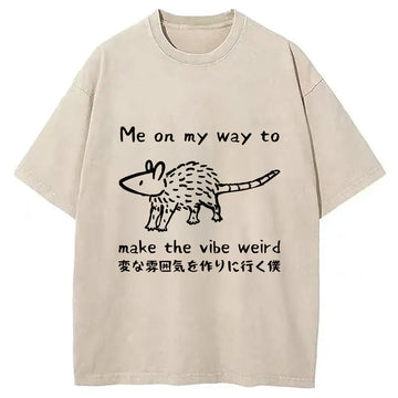 Personality fashion Making The Vibe Weird Washed T-Shirt