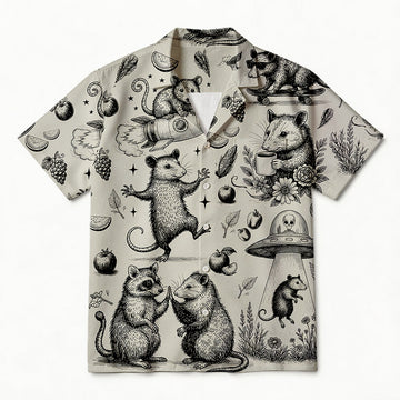 Personality fashionFunny Opossum Hawaiian Shirt
