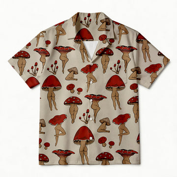 Personality fashionMushroom Hawaiian Shirt