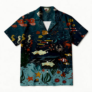 Personality fashionBlue Ocean Hawaiian Shirt