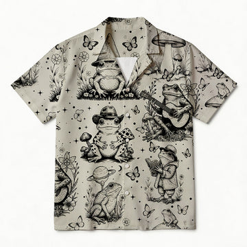 Personality fashionVintage Frog Hawaiian Shirt