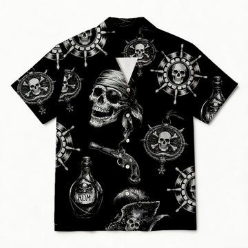 Personality fashionPirate Skull Hawaiian Shirt