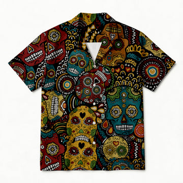 Personality fashionSugar Skull Fiesta Hawaiian Shirt